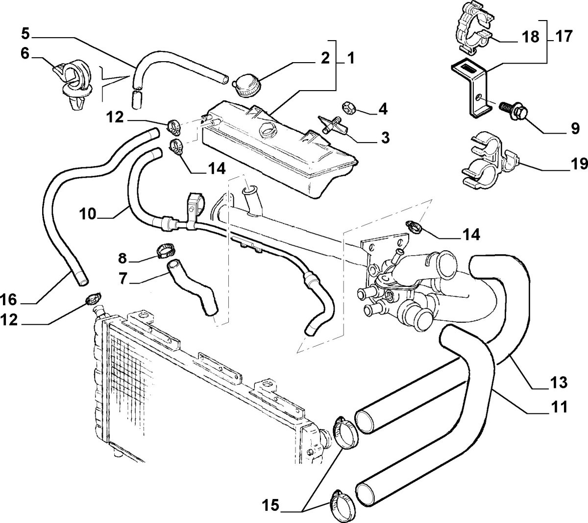 Система охлаждения двигателя Ситроен Джампер 2.2 дизель