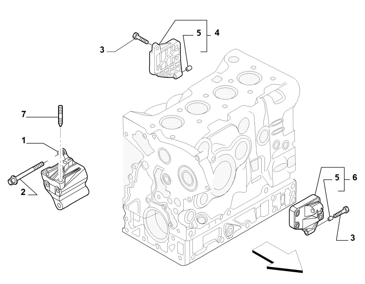 Крепления с двигателя Фиат Дукато