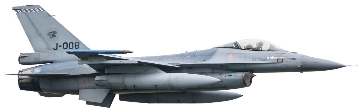 Истребитель на прозрачном фоне