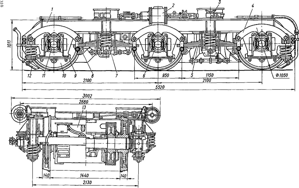 Челюстная тележка 2тэ10л