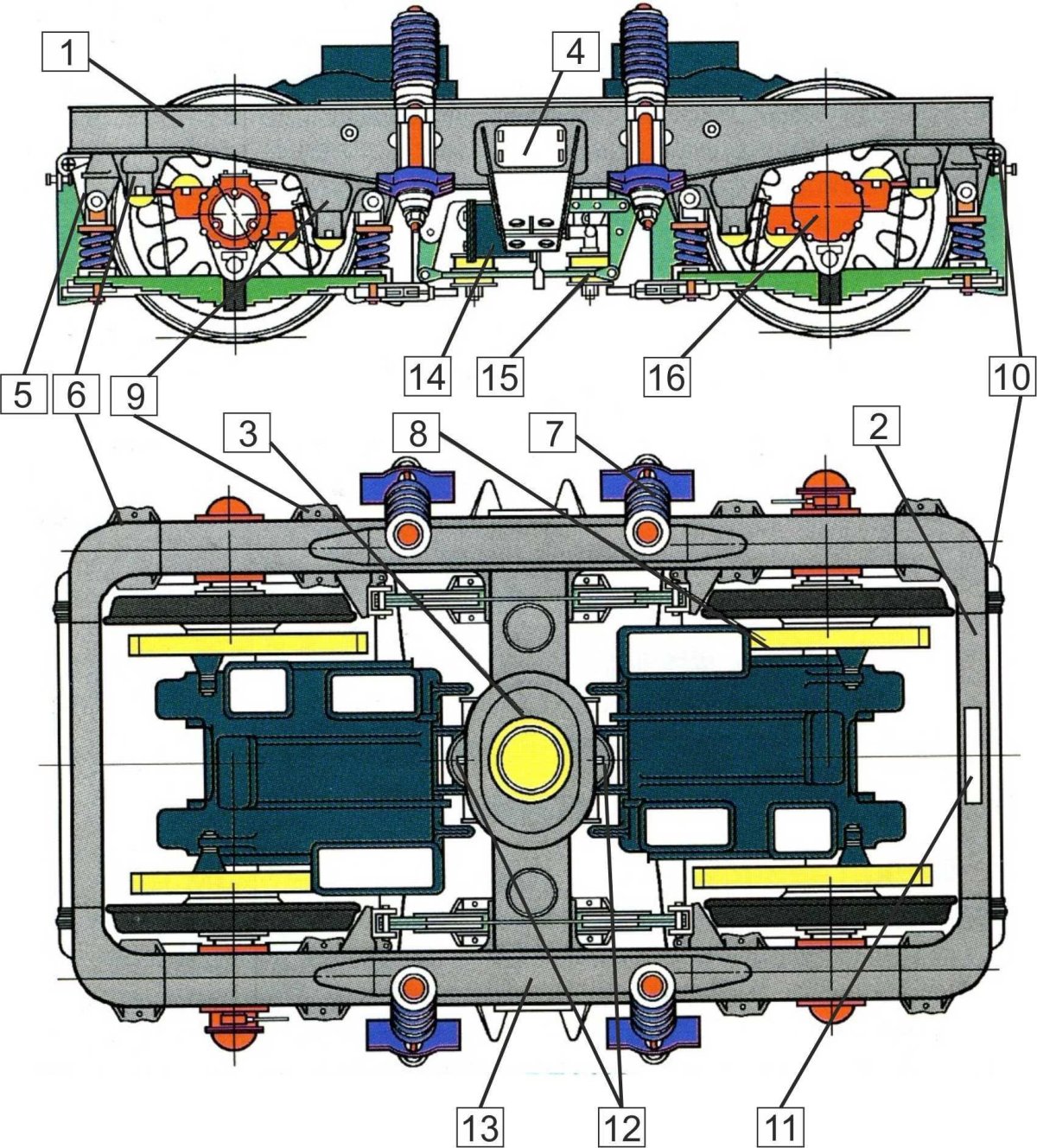 Рама тележки электровоза 2эс5к