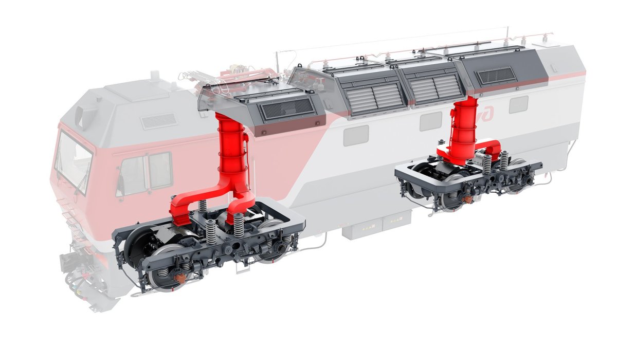 Крышевое оборудование электровоза эп2к
