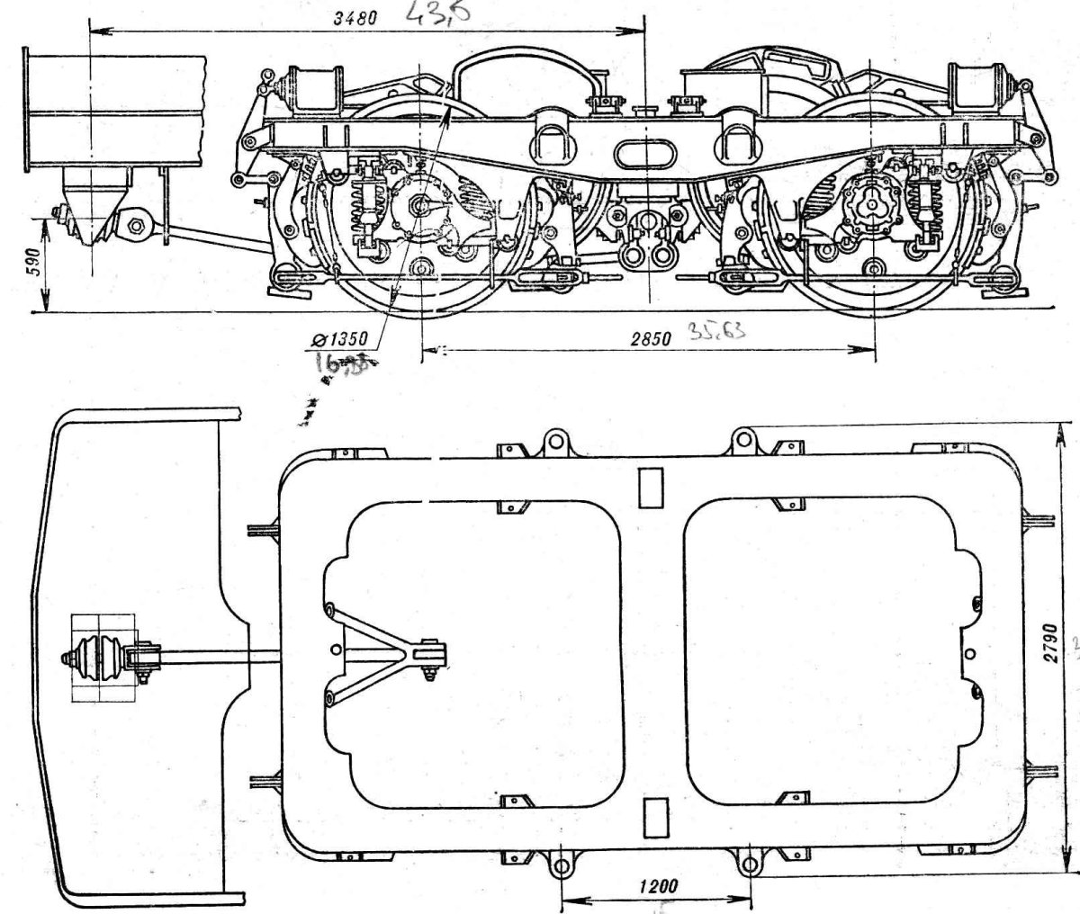 Рама тележки электровоза вл10