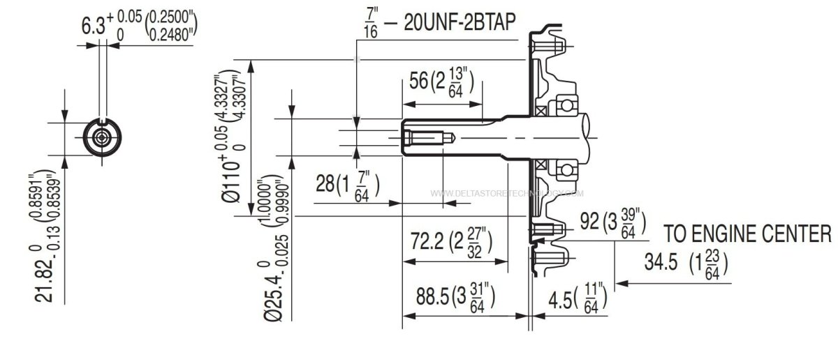 Двигатель Honda gx270 диаметр вала