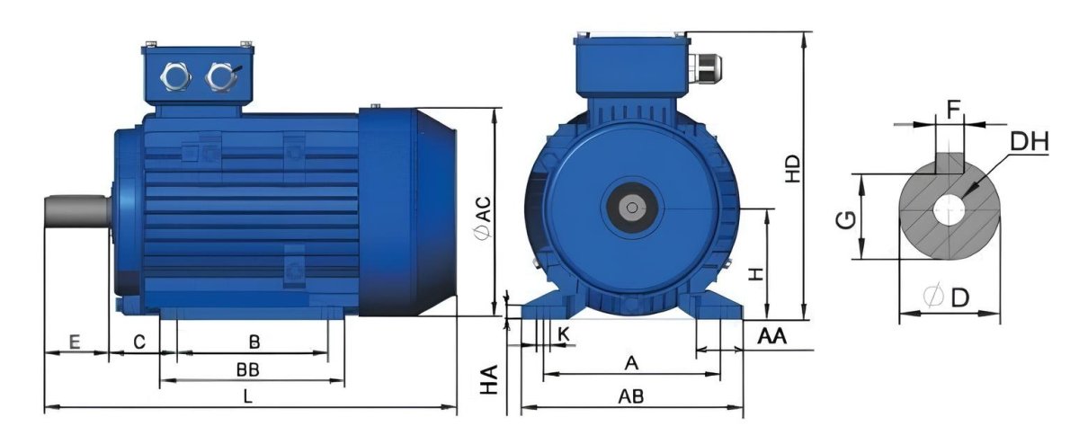 Электродвигатель АИС 90la2 2.2 КВТ