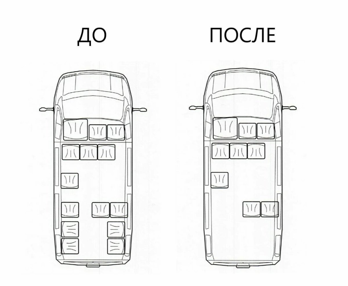 ГАЗ-3221 схема салона