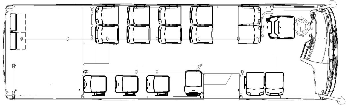 Автобус СИМАЗ расположение мест