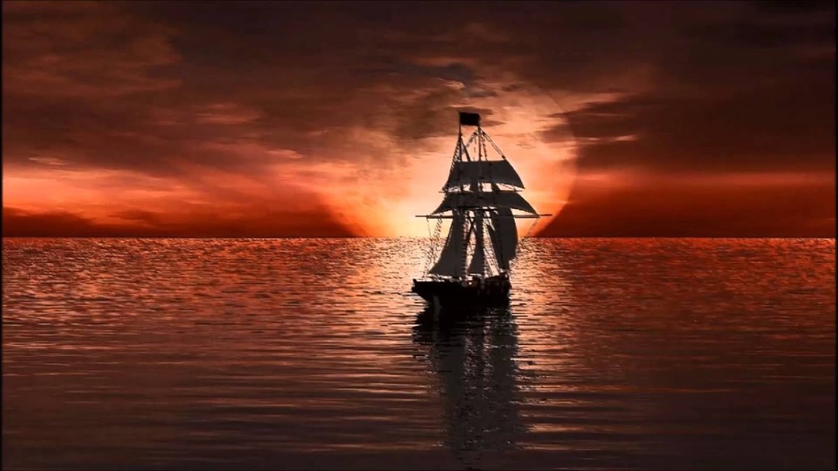 Уплывающий парусник