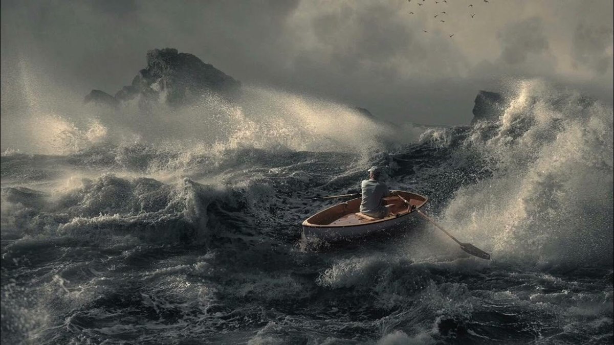 Корабль в шторм