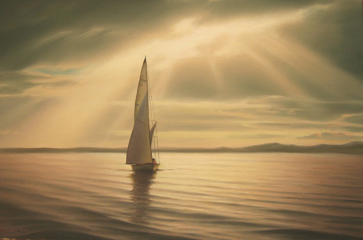 Художник Сычев Алексей море паруса