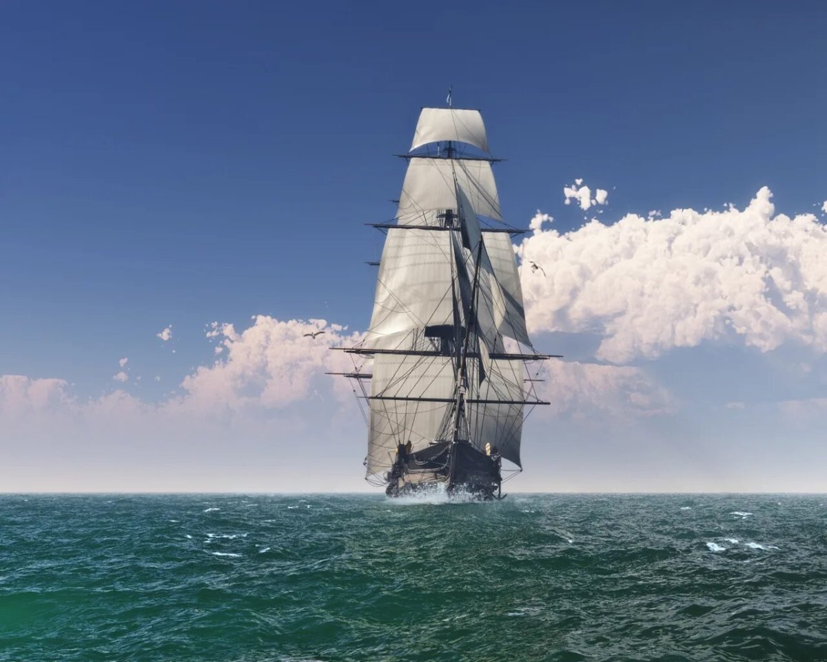 Красивые парусные корабли