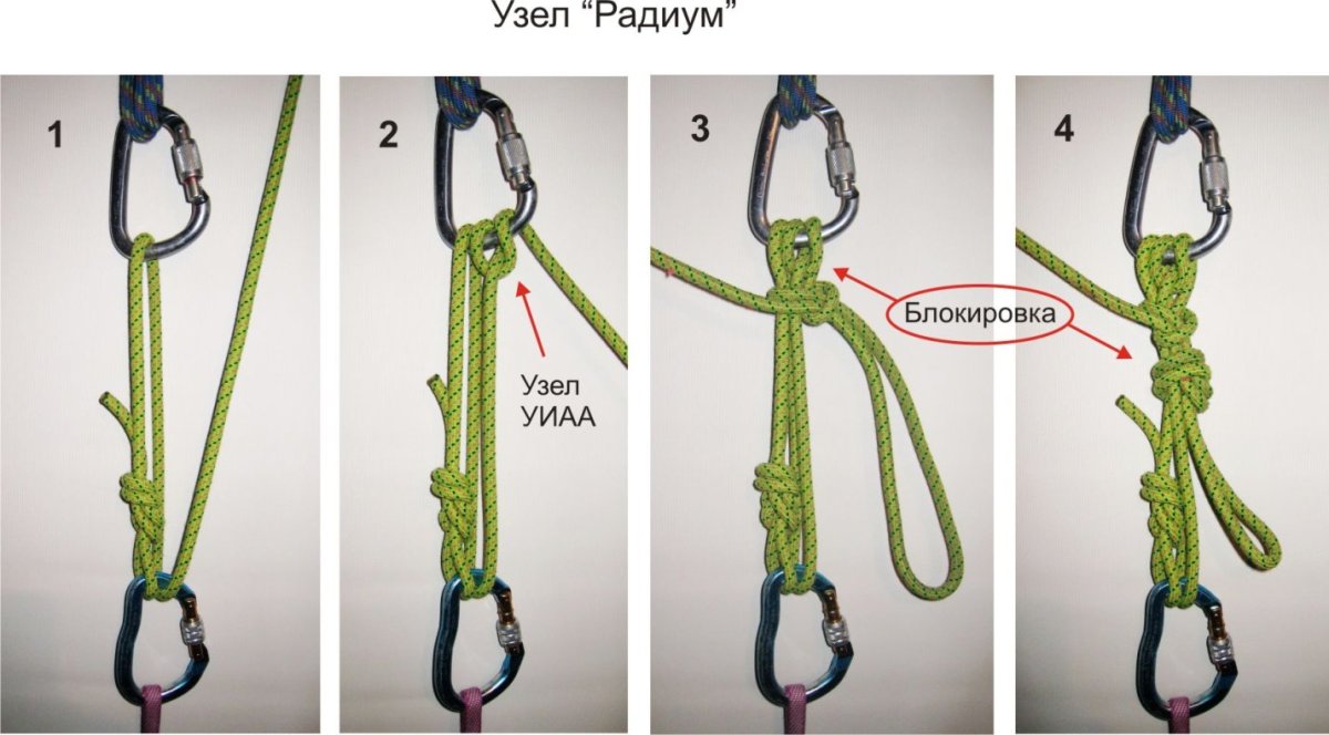 Узел альпинистский страховочный