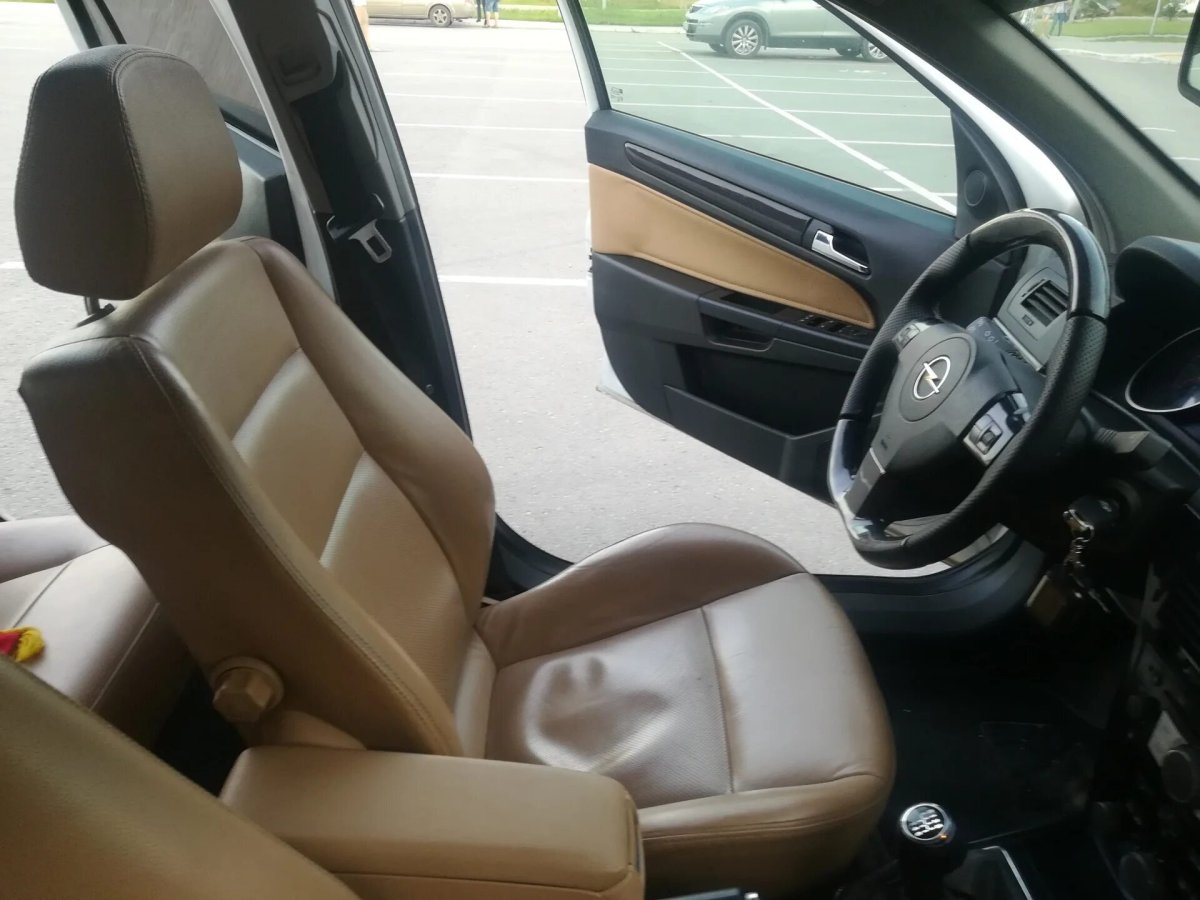 Опель Астра h кожаный салон коричневый