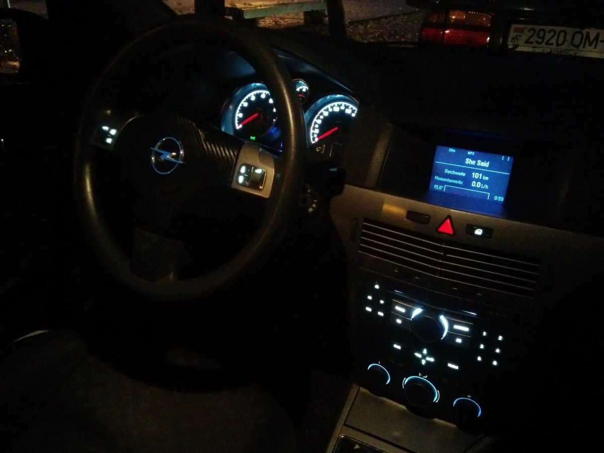 Пересвет Opel Astra h