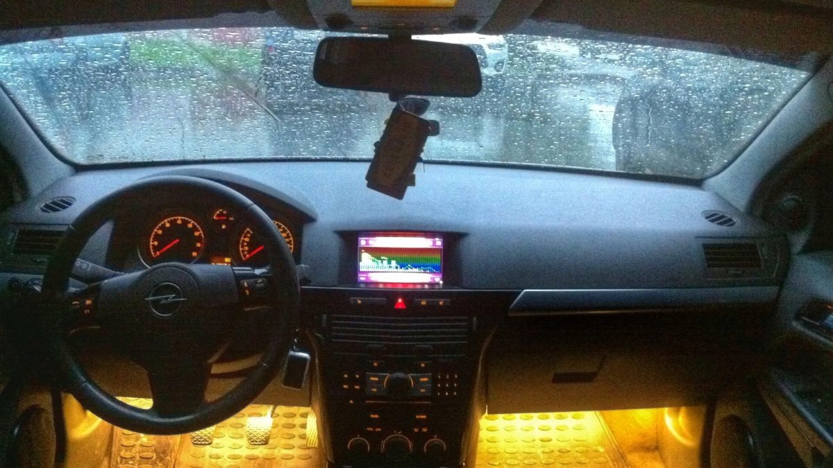 Opel Astra h подсветка салона