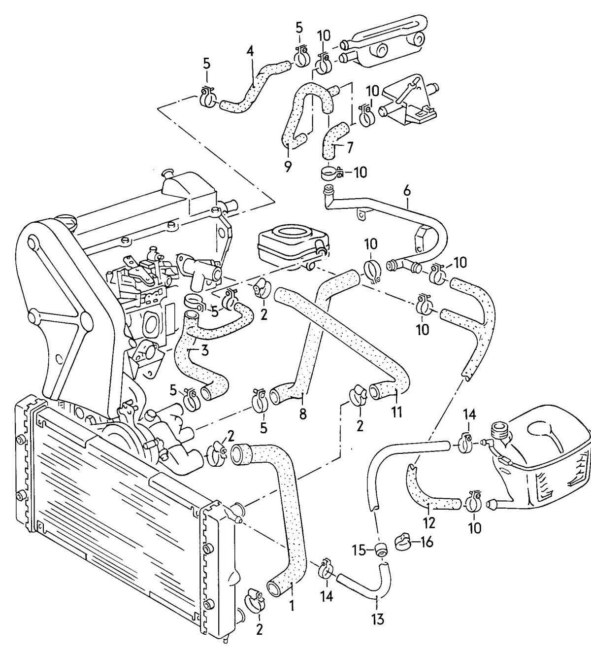 VW Passat b5 система охлаждения