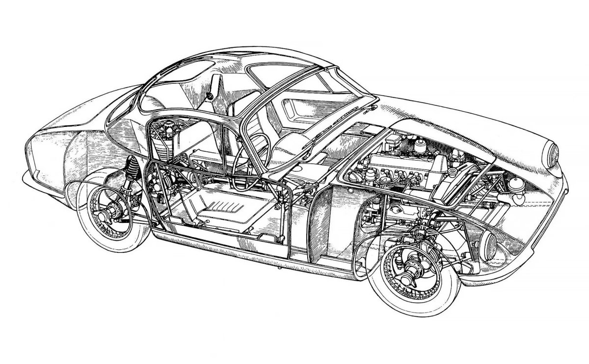 Lotus Esprit чертеж