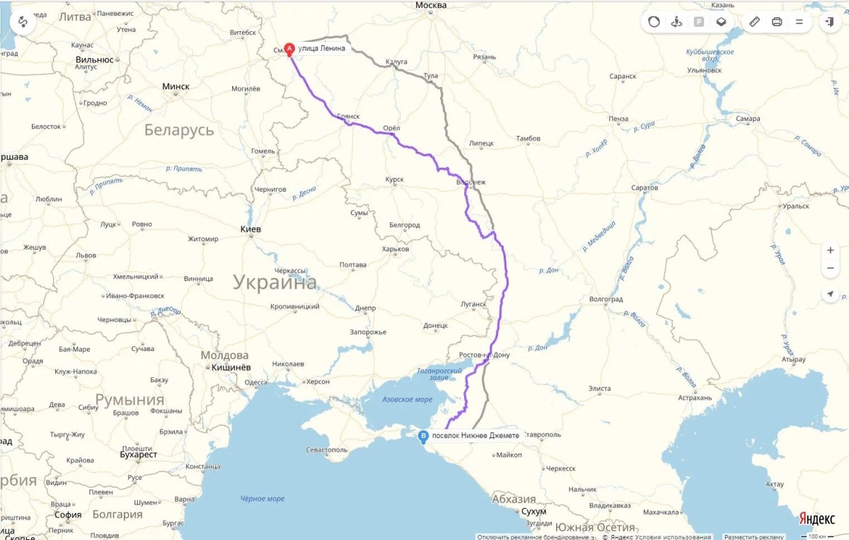 Ставрополь Тамбов расстояние