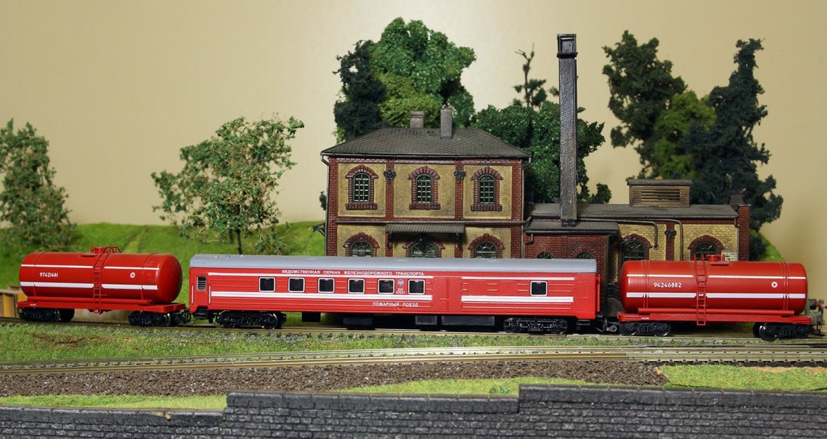 Пожарный поезд модель