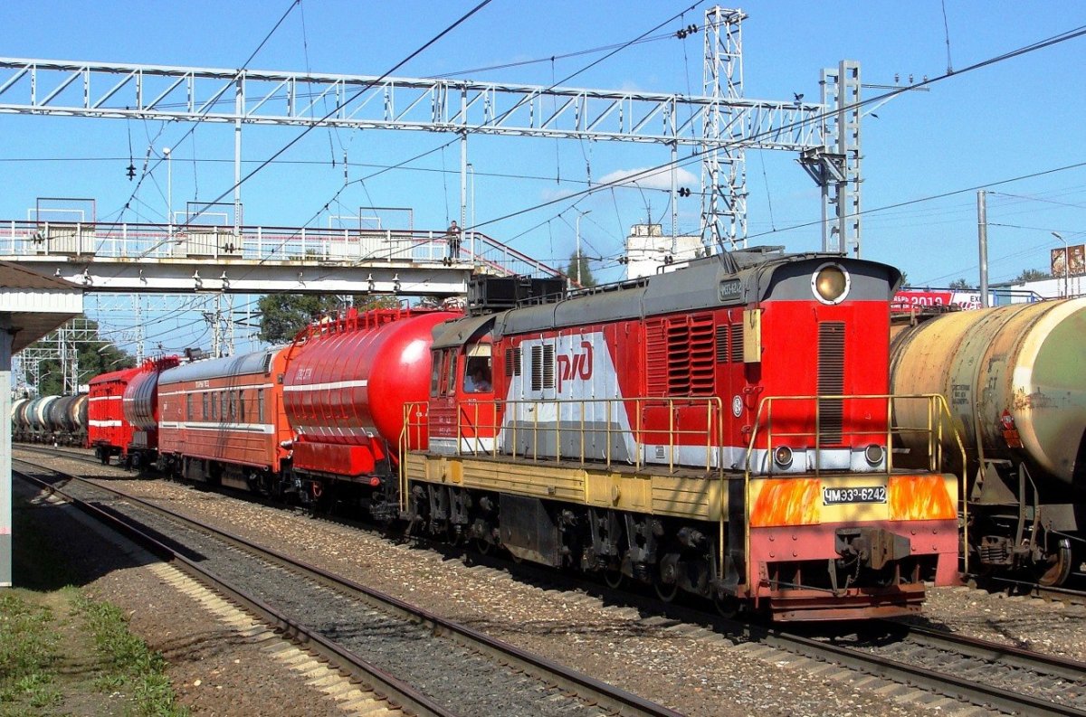 Пожарный поезд чмэ3