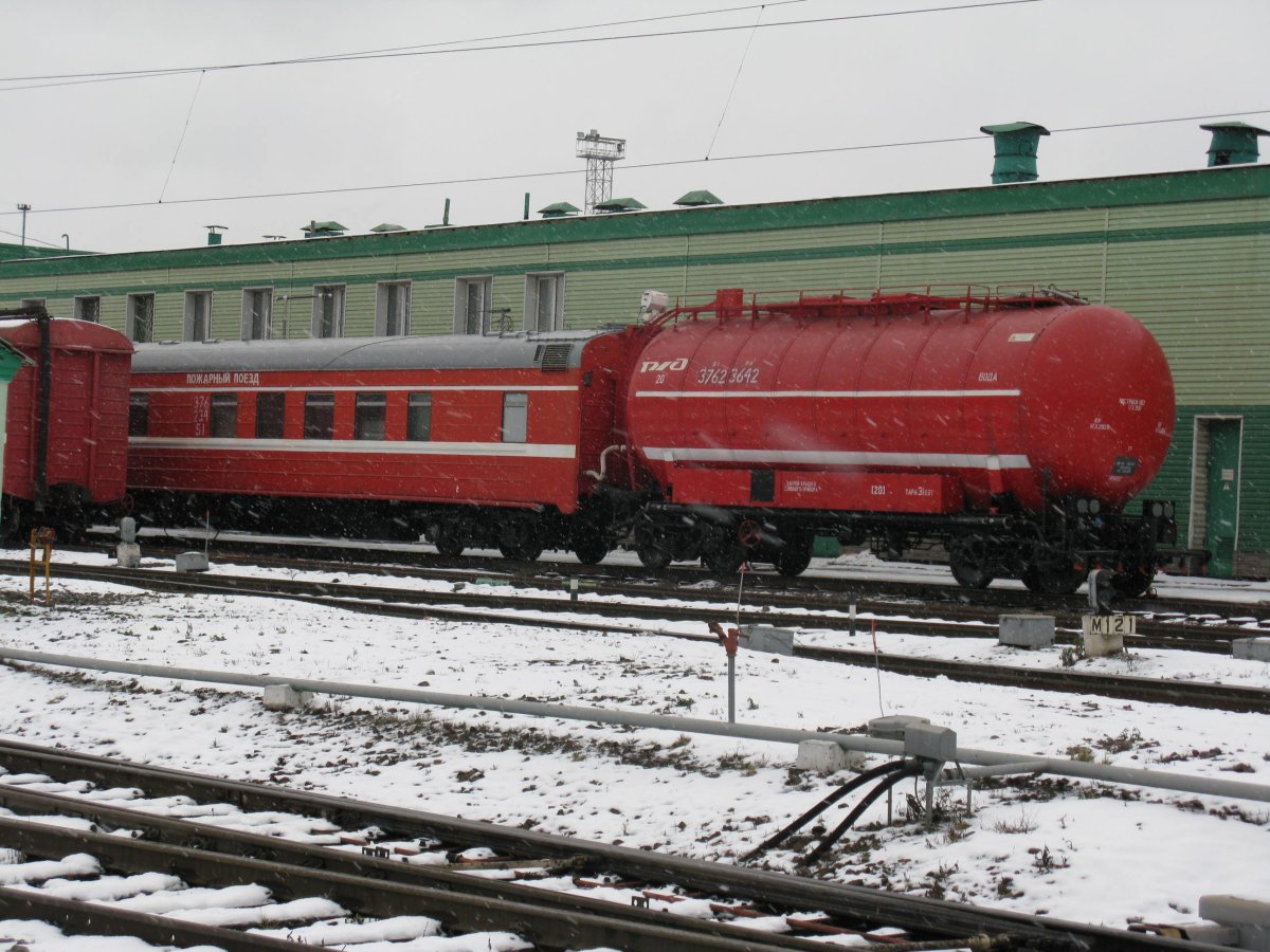 Пожарный поезд Перово