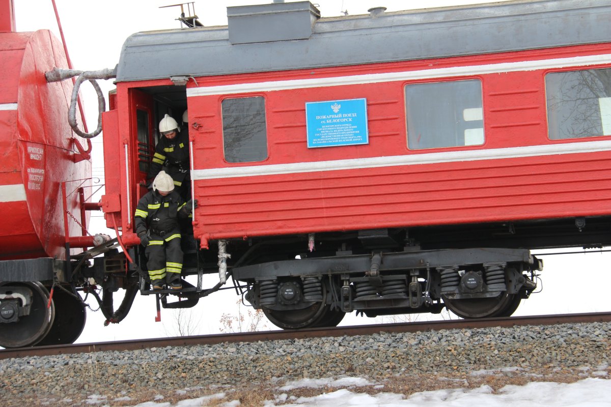 Пожарный поезд ФГП во ЖДТ России