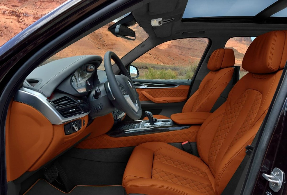 Рыжий салон на BMW f15