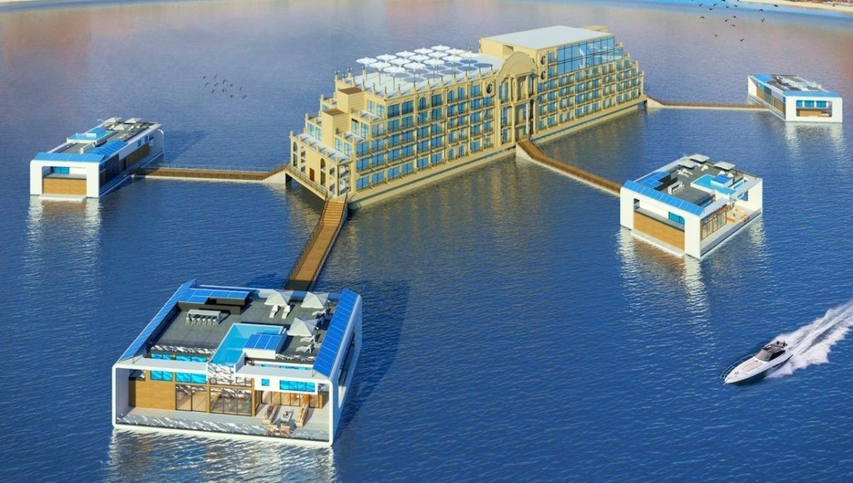 Плавучие виллы в Дубае