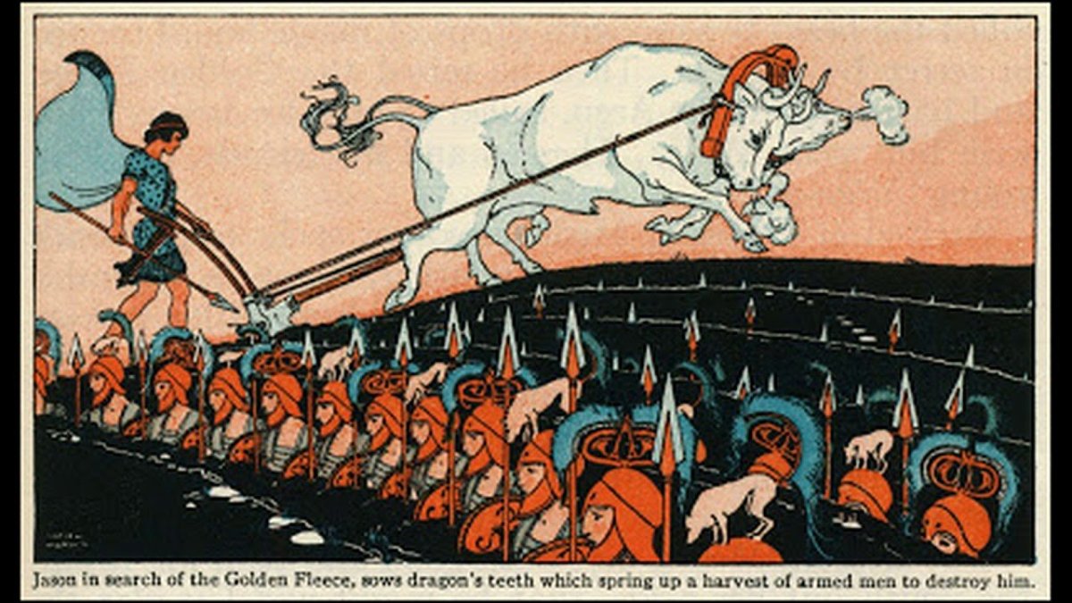 Ясон сеет зубы дракона