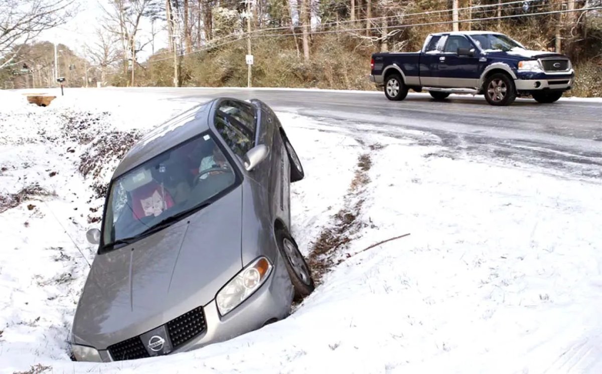 Машину занесло