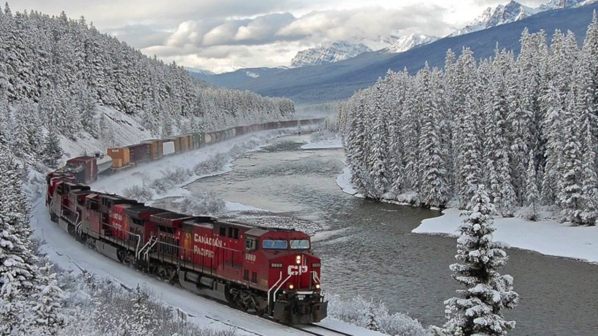 Транссибирская железная дорога зима
