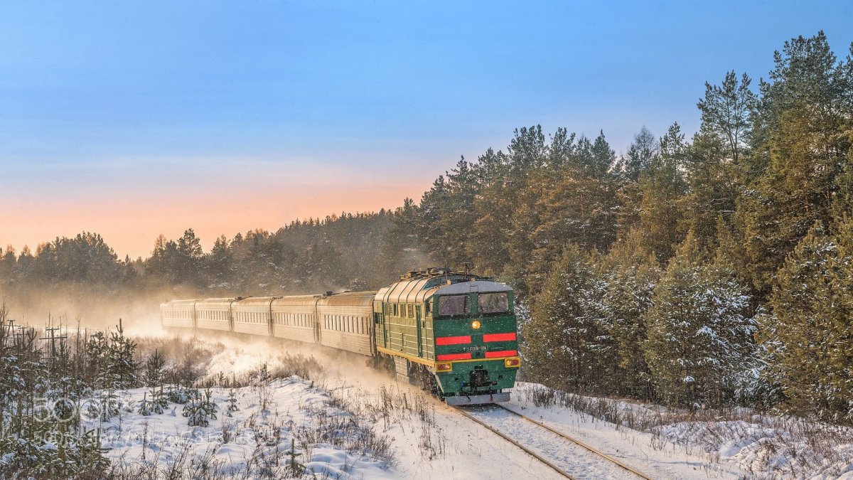 Товарняк зимой