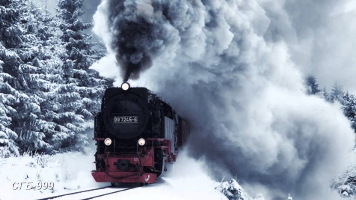 Красивый паровоз