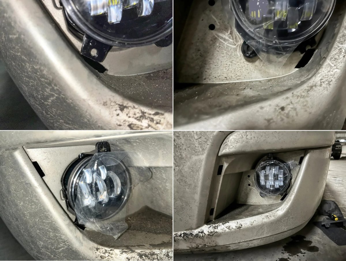 Установка ПТФ Nissan Tiida