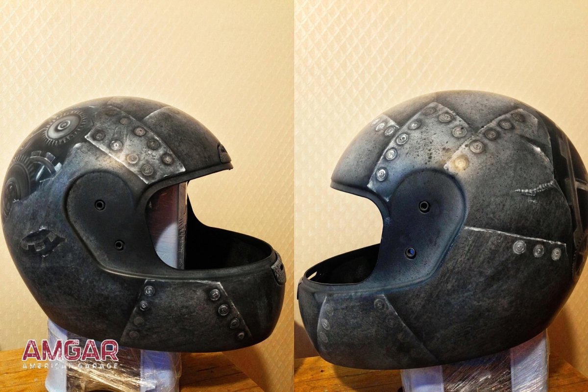 Мотоциклетный шлем стимпанк