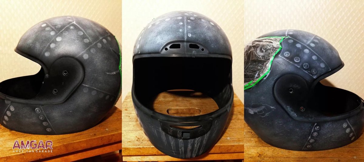 Мотоциклетный шлем в стиле стимпанк