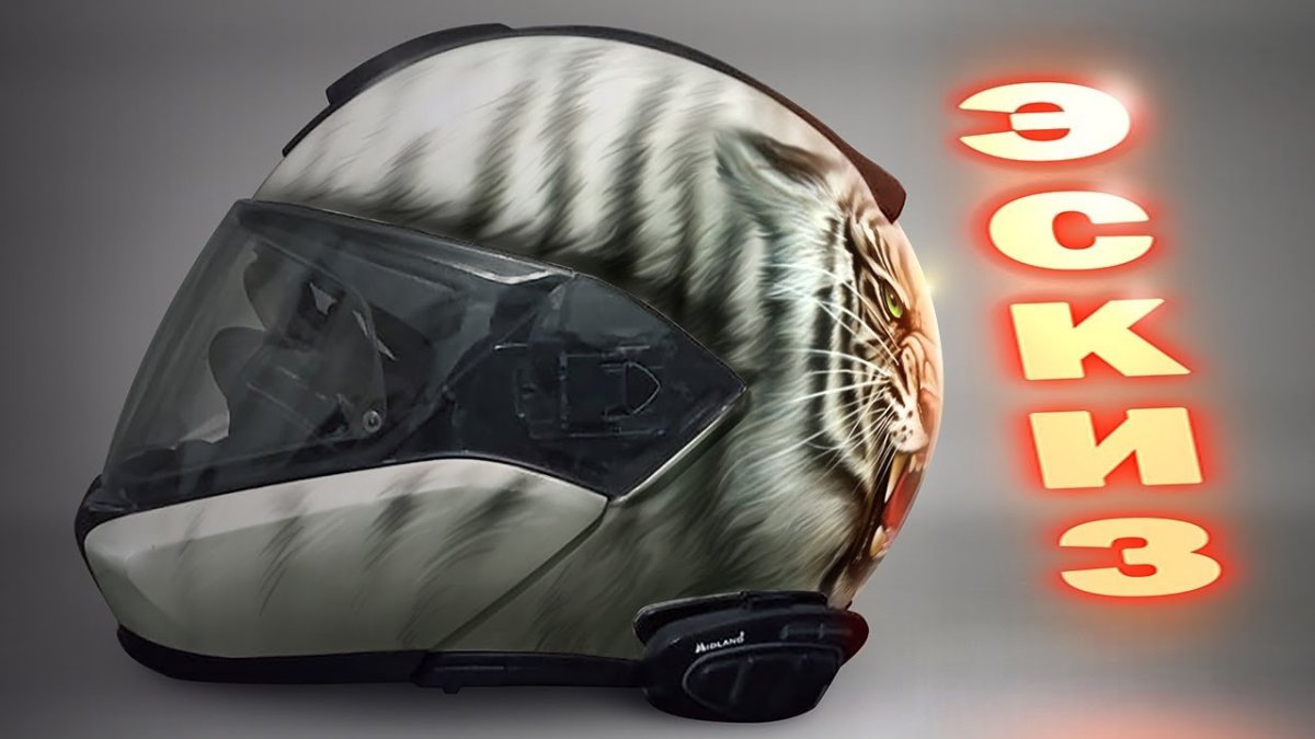 Шлем аэрография енот