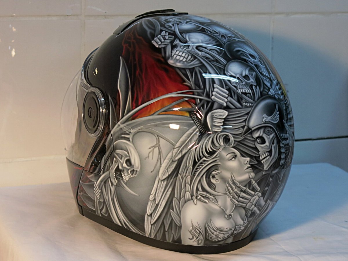 Мотошлем аэрография Харлей