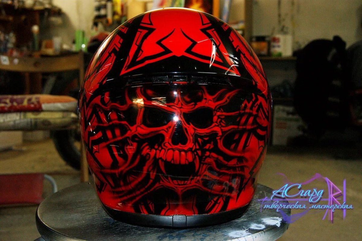 Аэрография на шлеме Shoei