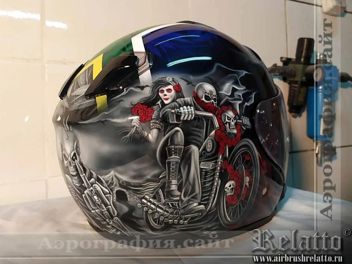 Разрисовка мотошлема