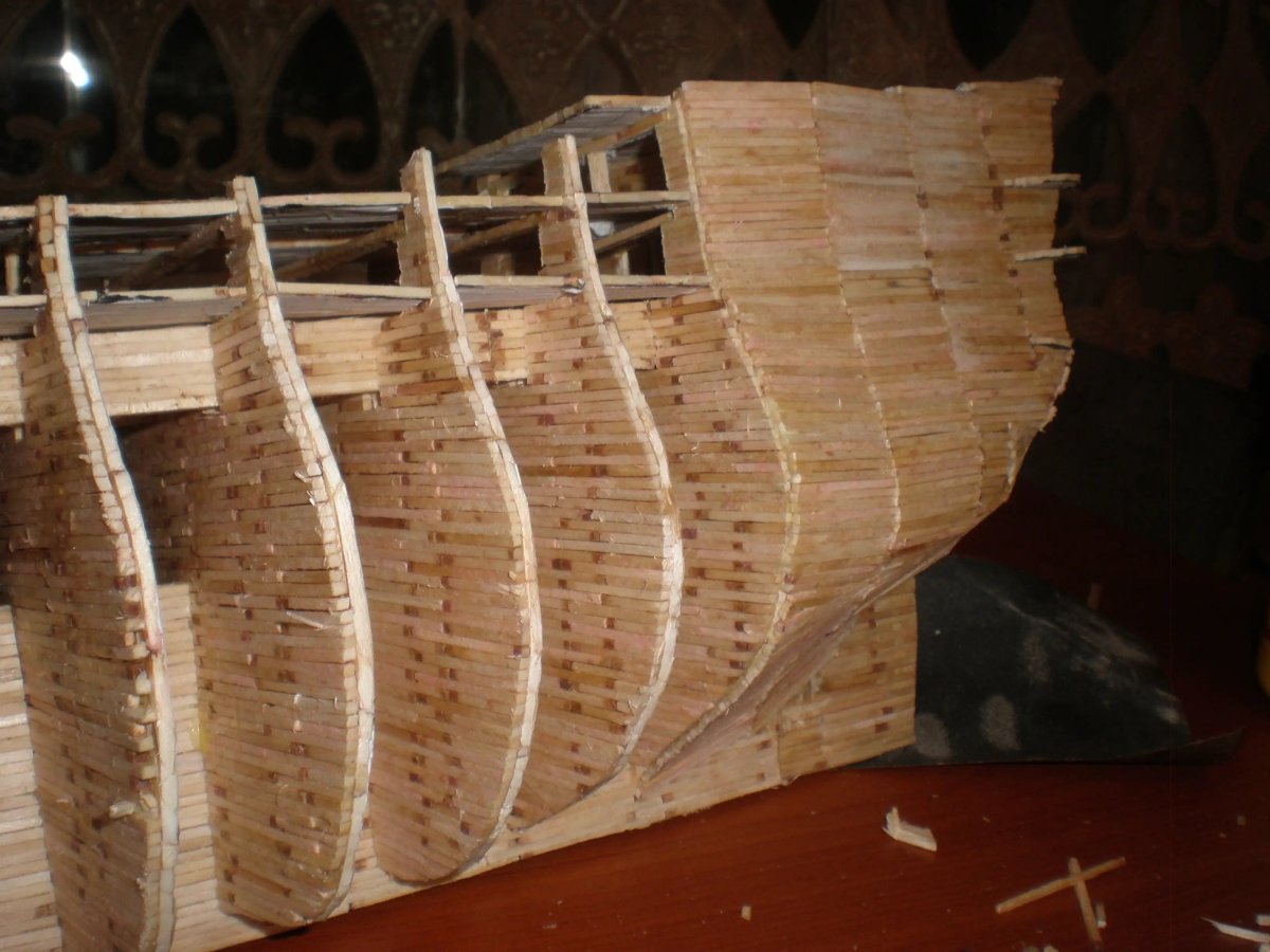 Кораблик из спичек