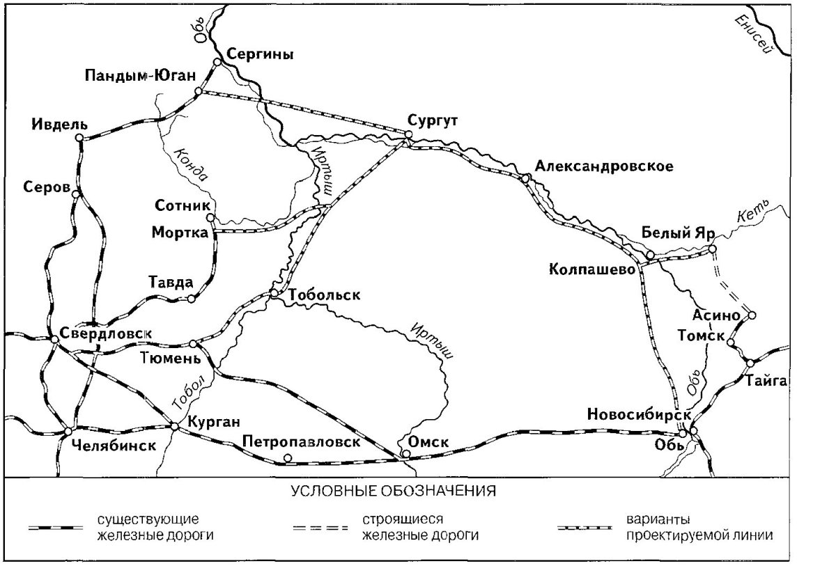 ЖД дорога Тюмень Сургут
