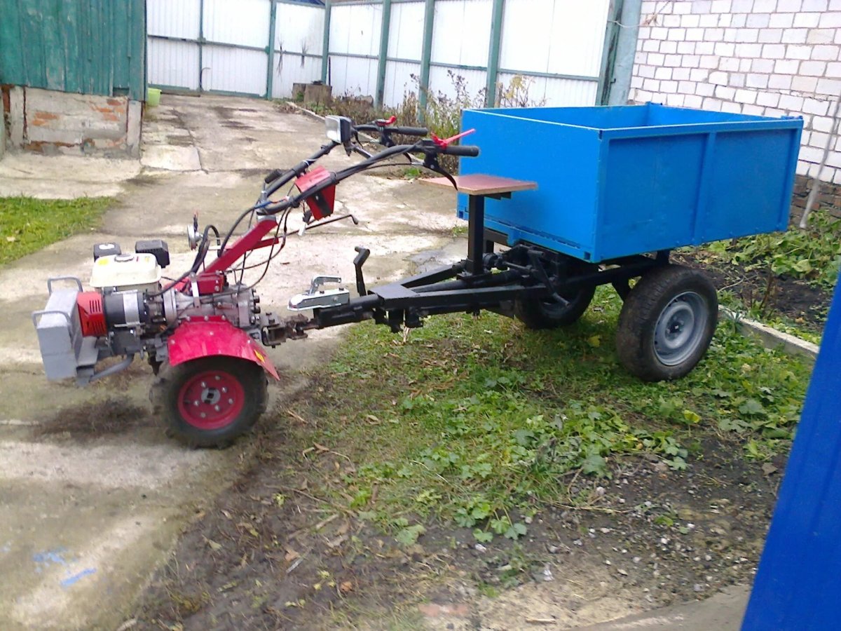 Мотоблок с тележкой ЗУБР 450