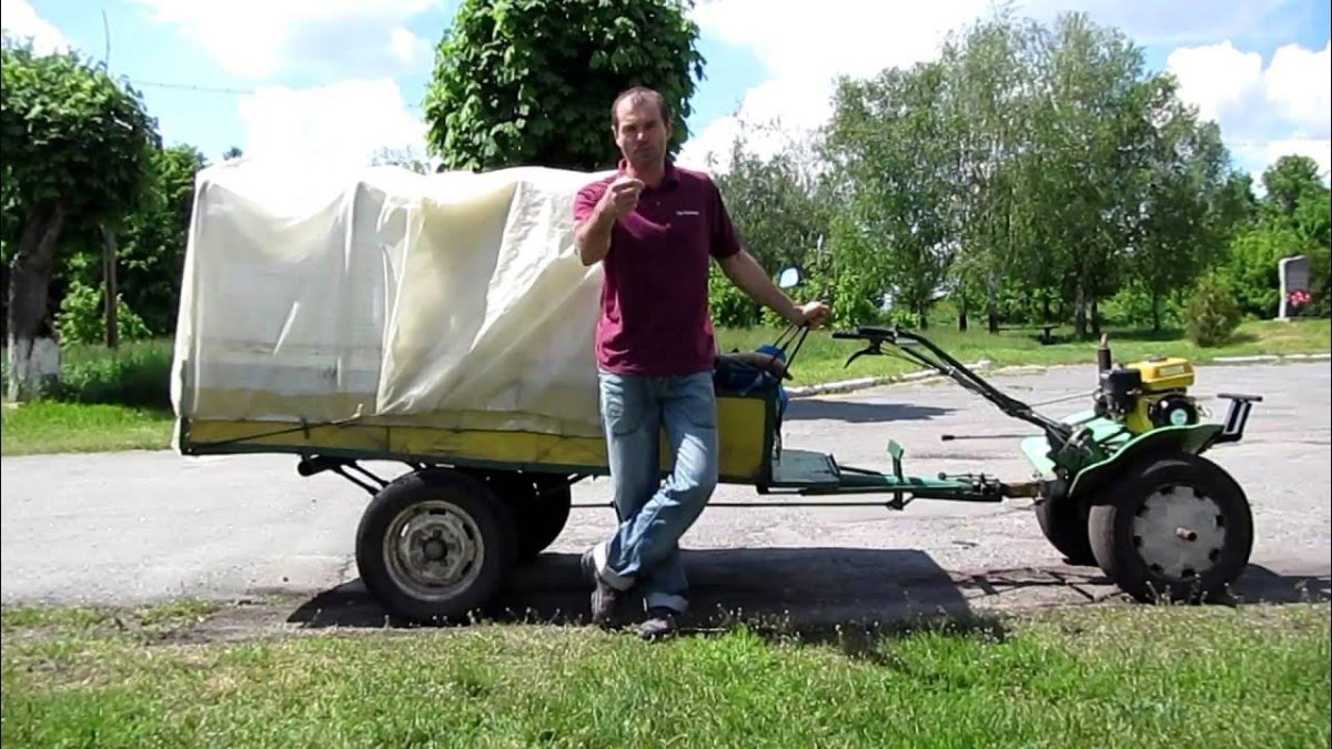 Мотокультиватор с прицепом