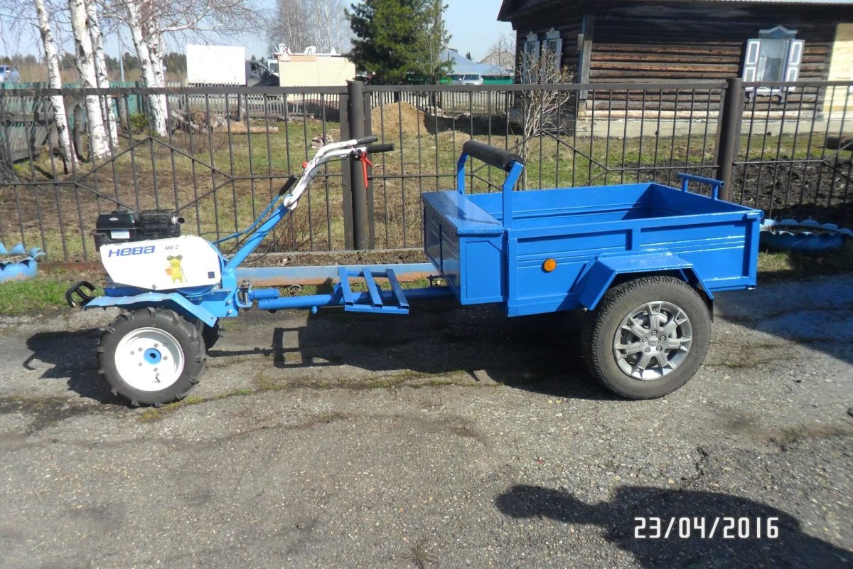 Мотоблок Нева МБ-2 С тележкой