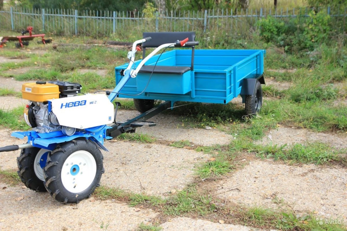 Мотоблок Нева МБ-2 С прицепом