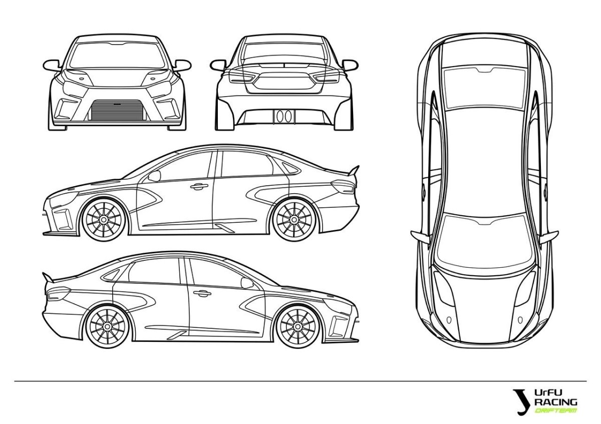 Чертёж Lada Vesta Sport
