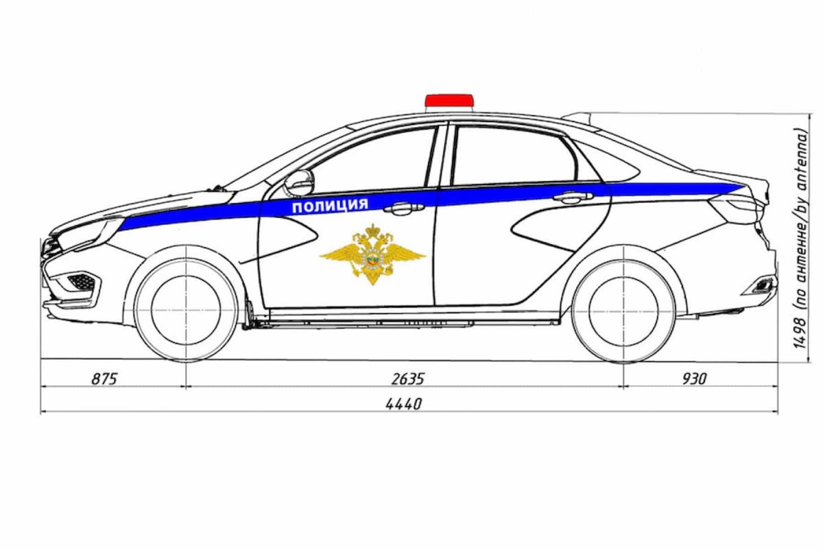 Лада Веста чертеж
