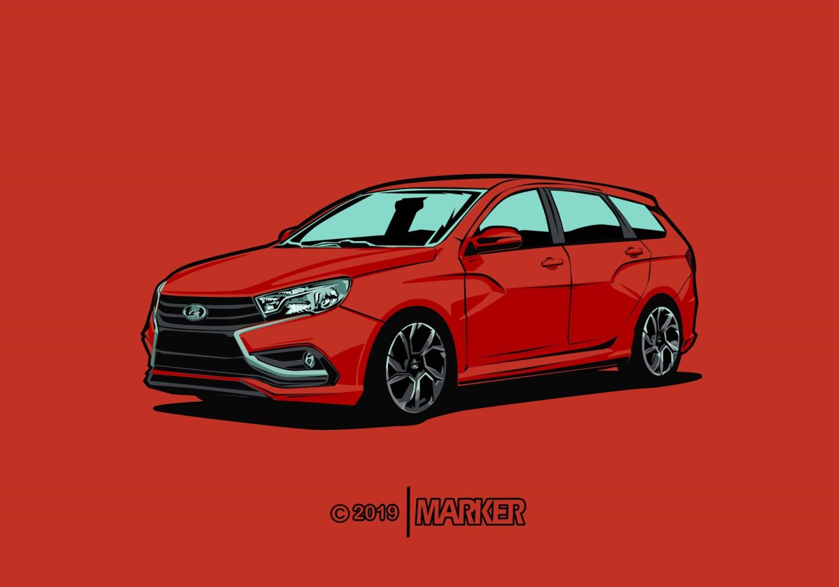 Lada Vesta SW вектор