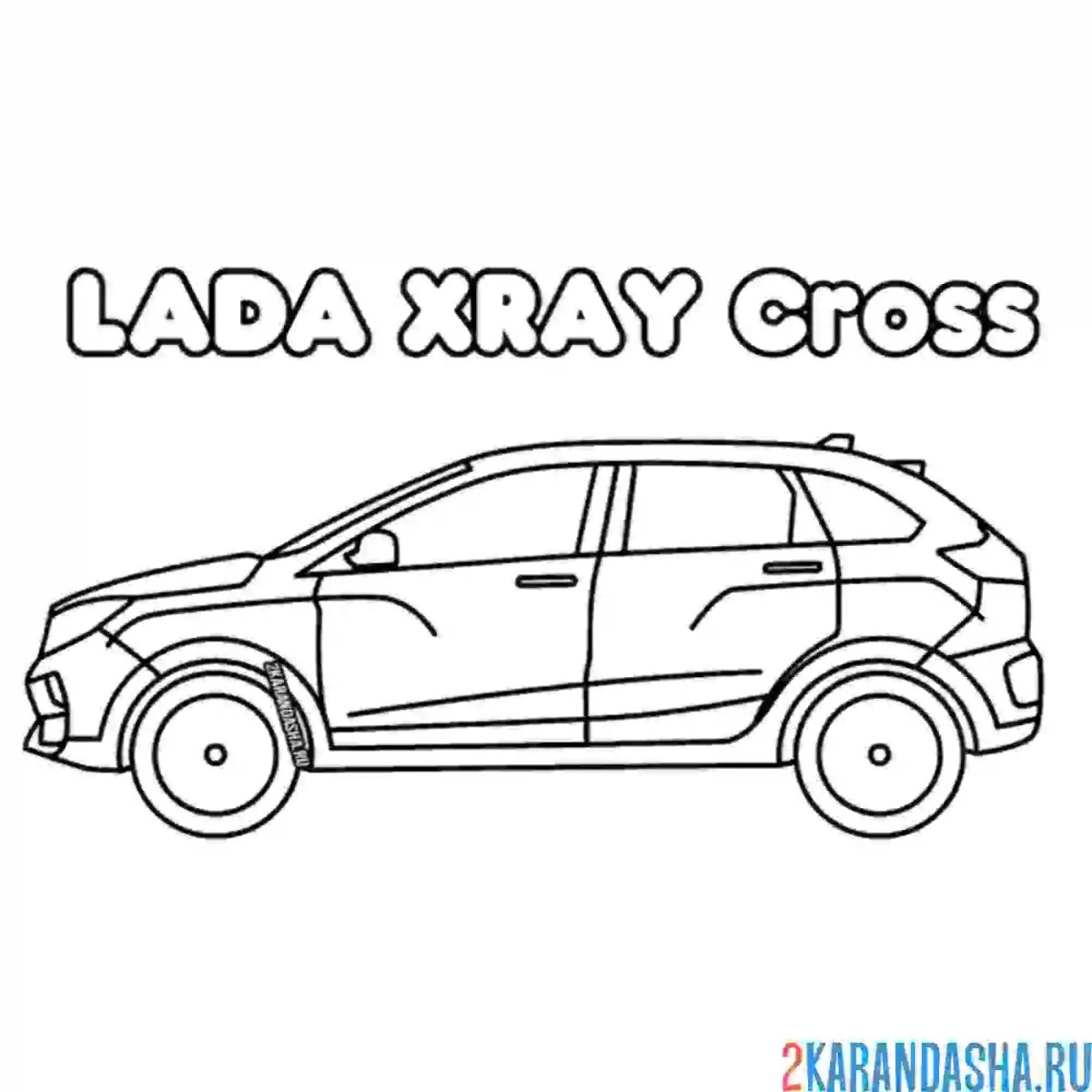 Раскраски машинки Тойота рав 4